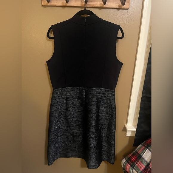 Lafayette 148 Indra Knit Combo Sleeveless Wool Blend Dress Size Medium - Picture 3 of 9